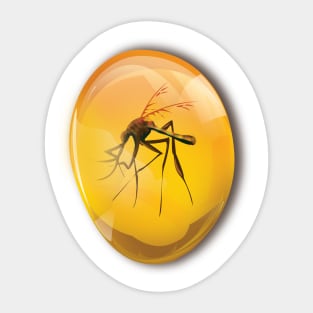 Mosquito in amber Sticker